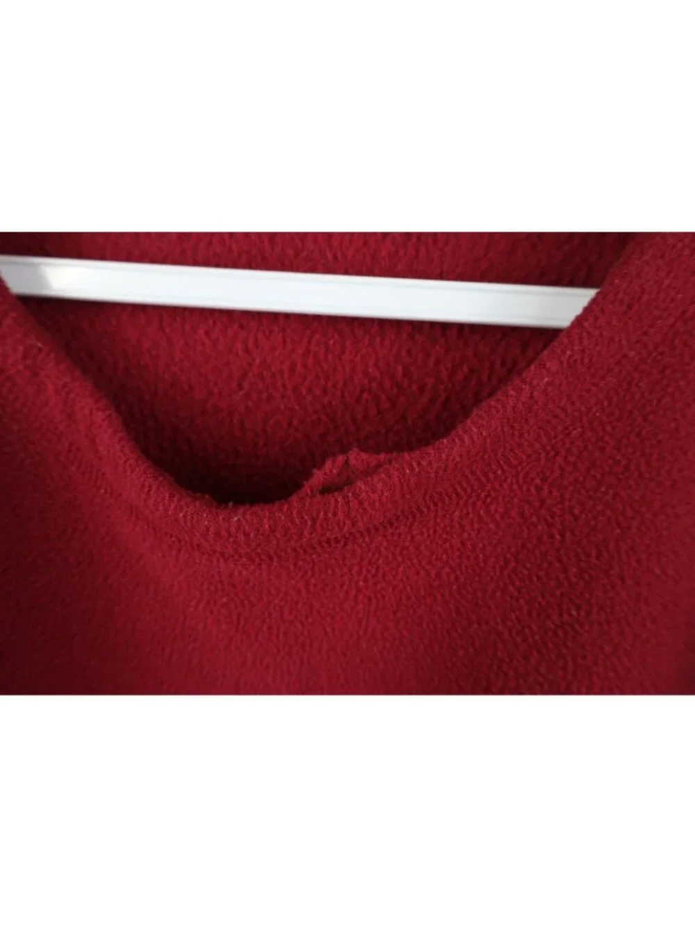Vintage 90s J Crew Mens Size Large Faded Blank Boxy Fit Fleece Sweater Red USA